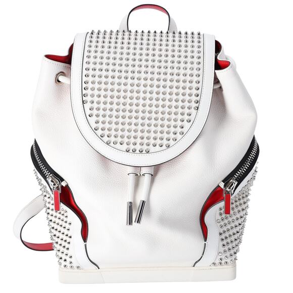 Christian Louboutin Explorafunk Backpack White Calfskin Leather - Picture 1 of 8